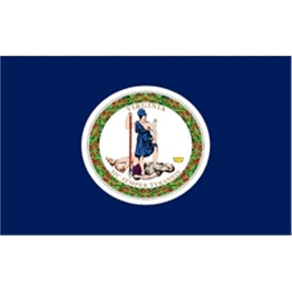 Annin Flagmakers Annin Flagmakers 145650 2 ft. X 3 ft. Nyl-Glo Virginia Flag - 145650