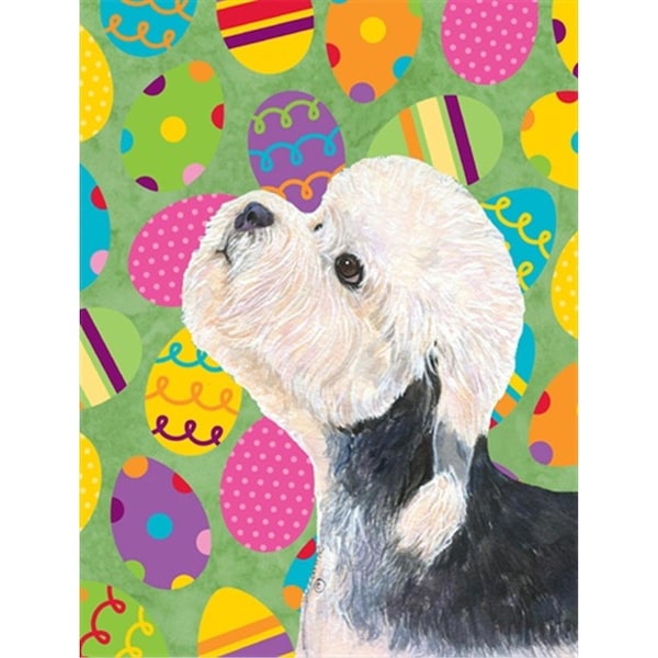 Patioplus 11 x 15 in. Dandie Dinmont Terrier Easter Eggtravaganza Garden Size Flag - PA719360