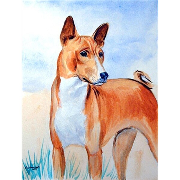 Patioplus 11 x 15 in. Red Basenji Garden Size Flag - PA631277