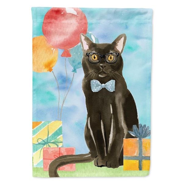 Carolines Treasures Bombay Happy Birthday Flag Canvas House Size - CK3167CHF