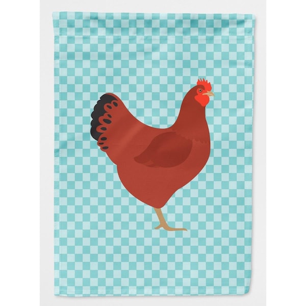 Patioplus New Hampshire Red Chicken Blue Check Flag Garden Size - PA2551161
