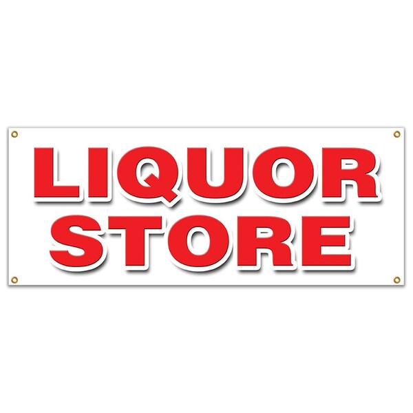Signmission Liquor Store, 18 Inch x 48 Inch, Banner - B-LIQUOR STORE