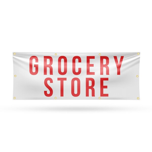 Signmission Grocery Store, 36 Inch x 96 Inch, Vinyl Banner - B-96-30680