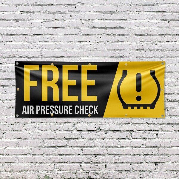 Signmission Free Air Pressure Check, 48 Inch x 120 Inch, Vinyl Banner - B-120-30641