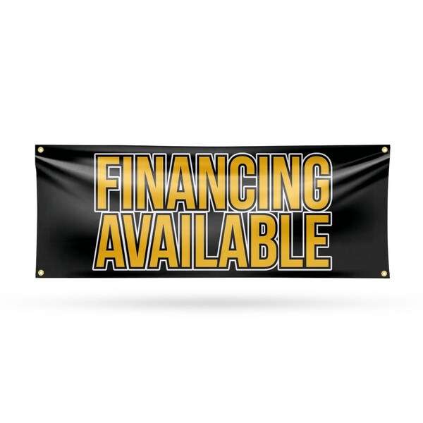 Signmission Financing Available, 18 Inch x 48 Inch, Vinyl Banner - B-30626