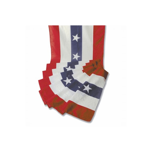Global Flags Unlimited Cotton Bunting Red, White, and Blue w/Stars - 204019