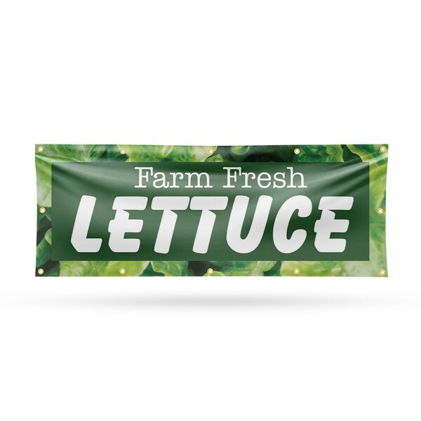 Signmission Farm Fresh Lettuce, 48 Inch x 120 Inch, Vinyl Banner - B-120-30600