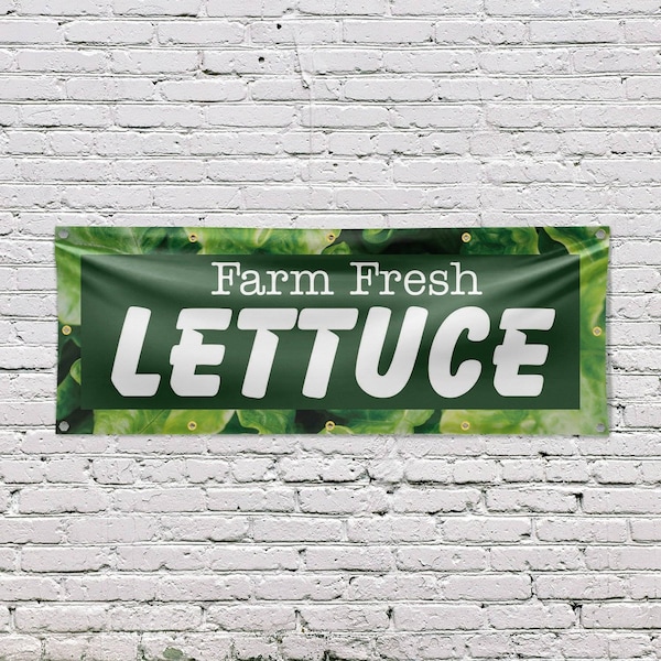 Signmission Farm Fresh Lettuce, 48 Inch x 120 Inch, Vinyl Banner - B-120-30600