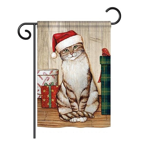 Gardencontrol Christmas Kitty Winter - Seasonal Christmas Impressions Decorative Vertical Garden Flag - 13 x 18.5 in. - GA866214