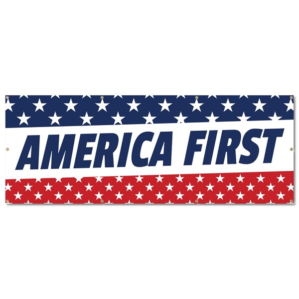 Signmission America First, 36 Inch, Banner - B-96-30340