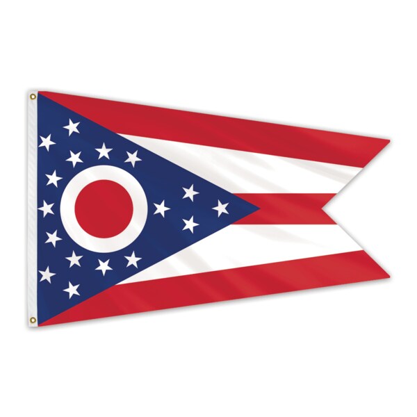 Global Flags Unlimited Ohio Outdoor Nylon Flag 3'x5' - 200533
