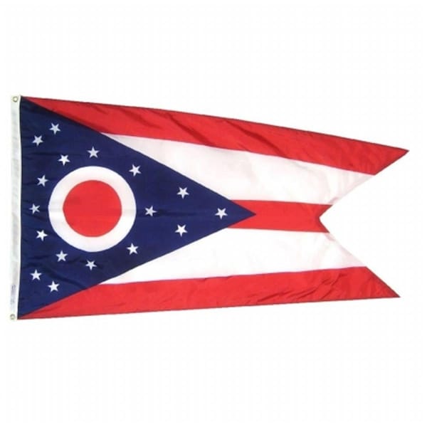 Ss Collectibles 3 ft. x 5 ft. Nyl-Glo Ohio Flag - SS37420