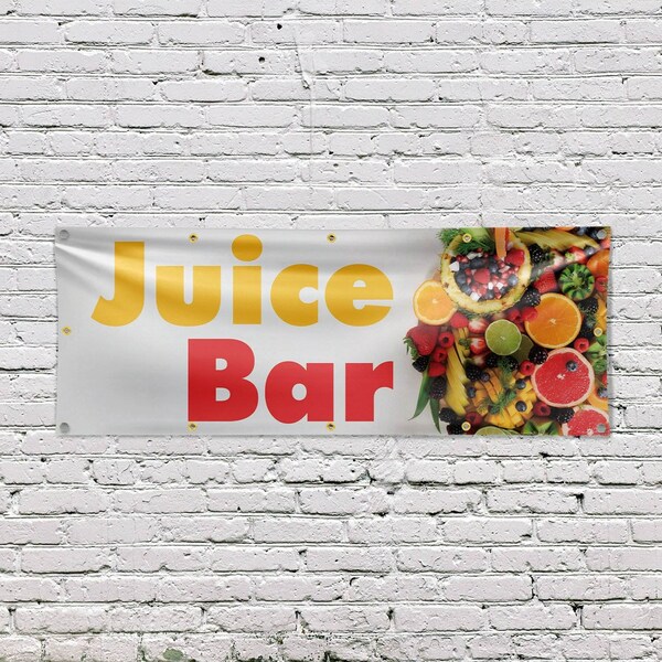 Signmission Juice Bar, 48 Inch x 120 Inch, Vinyl Banner - B-120-30715