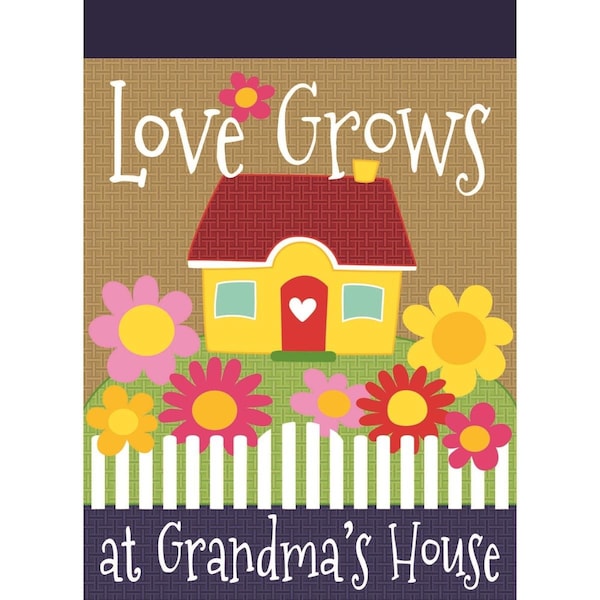 Magnolia Garden Flags 13 x 18 in Grandmas House Burlap Garden Flag - M010008