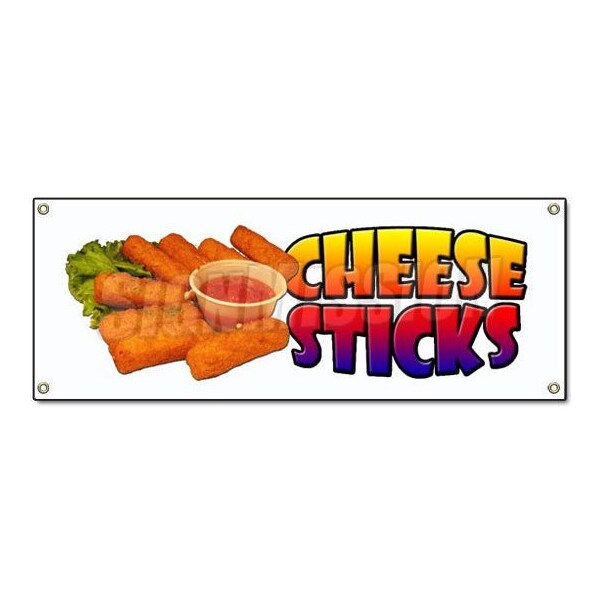 Signmission CHEESE STICKS BANNER SIGN mozzarella concession new fried fry hot fresh - B-CHEESE STICKS