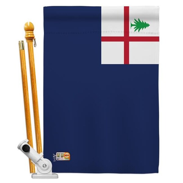 Americana Home & Garden Americana Home & Garden AA-HS-HS-140705-IP-BO-D-US18-AG 28 x 40 in. Bunker Hill Historic Impressions Decorative Vertical Double Sided House Flag Set & Pole Bracket Hardware Flag Set - HS140705-BO