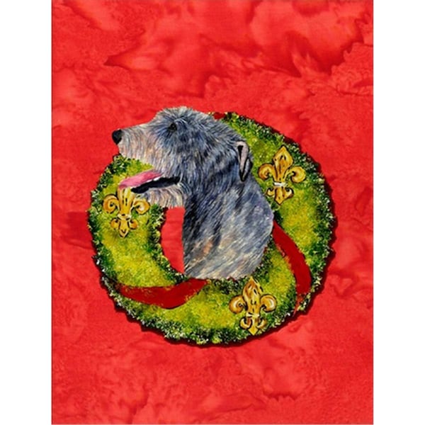 Patioplus 28 x 40 in. Irish Wolfhound Flag Canvas House Size - PA2554805