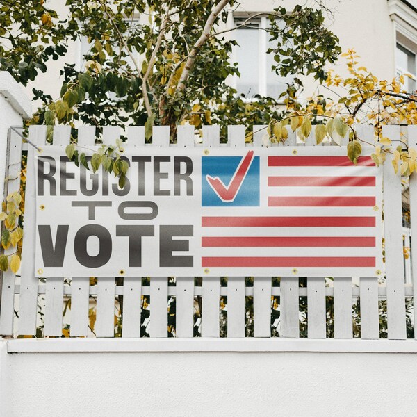 Signmission Register to Vote, 48 Inch x 120 Inch, Vinyl Banner - B-120-30832