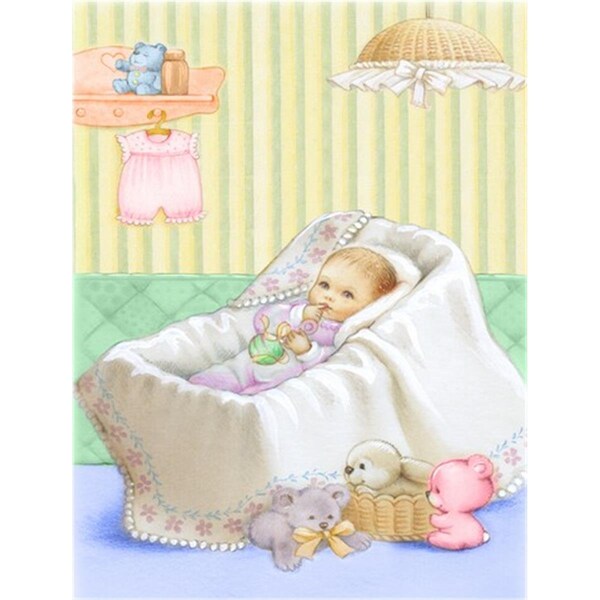 Patioplus New Baby in Crib Flag Canvas House Size - PA733083