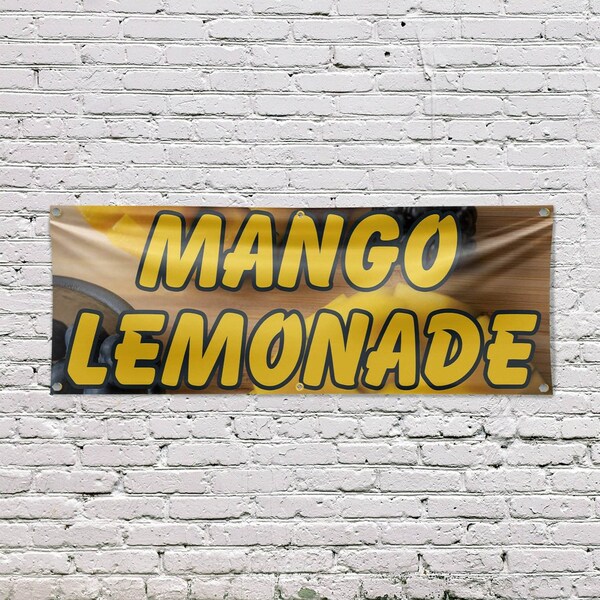 Signmission Mango Lemonade, 24 Inch x 72 Inch, Vinyl Banner - B-72-30729