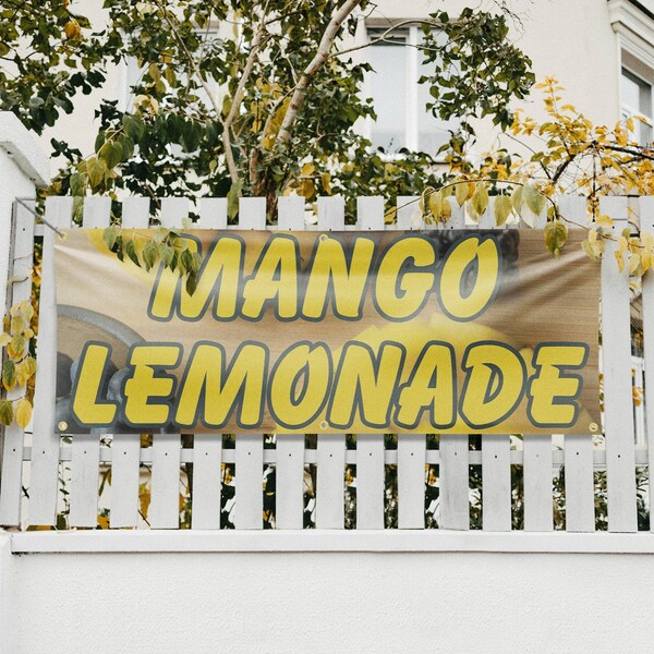 Signmission Mango Lemonade, 24 Inch x 72 Inch, Vinyl Banner - B-72-30729