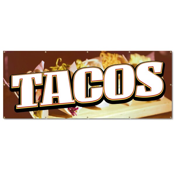 Signmission Tacos, 48 Inch, Banner - B-120-30426