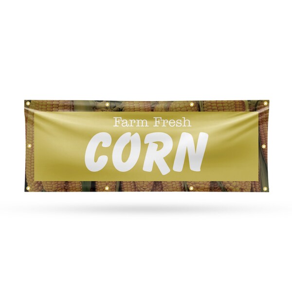 Signmission Farm Fresh Corn, 36 Inch x 96 Inch, Vinyl Banner - B-96-30589