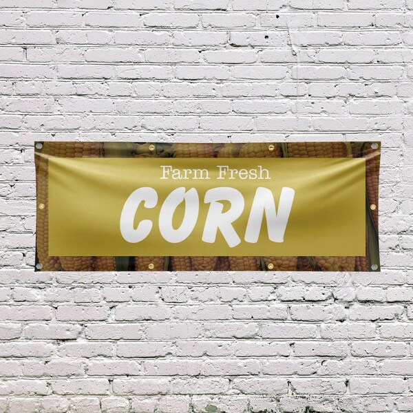 Signmission Farm Fresh Corn, 36 Inch x 96 Inch, Vinyl Banner - B-96-30589