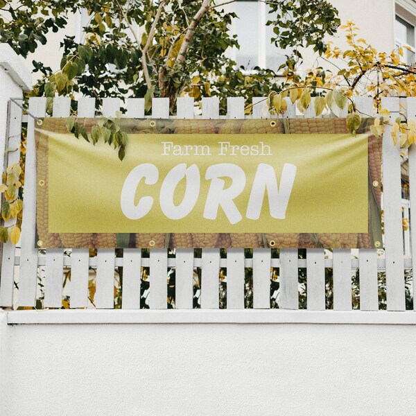 Signmission Farm Fresh Corn, 36 Inch x 96 Inch, Vinyl Banner - B-96-30589