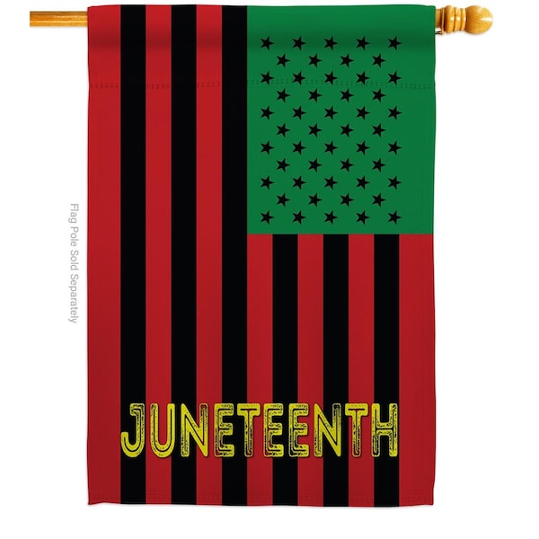 Guarderia 28 x 40 in. Juneteenth American Black History Double-Sided Vertical House Flags -  Banner Garden - GU3916586