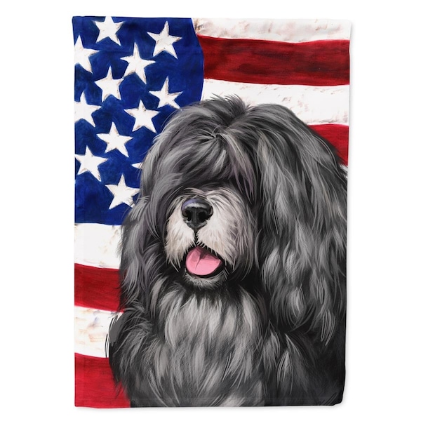 Carolines Treasures Portuguese Sheepdog American Canvas House Flag - 28 x 0.01 x 40 in. - CK6475CHF