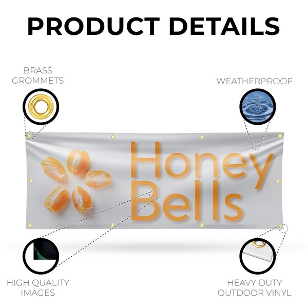 Signmission Honey Bells, 36 Inch x 96 Inch, Vinyl Banner - B-96-30697