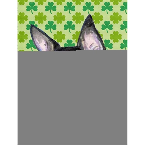Patioplus 28 x 40 in. Chihuahua St. Patricks Day Shamrock Portrait Flag Canvas House Size - PA729754