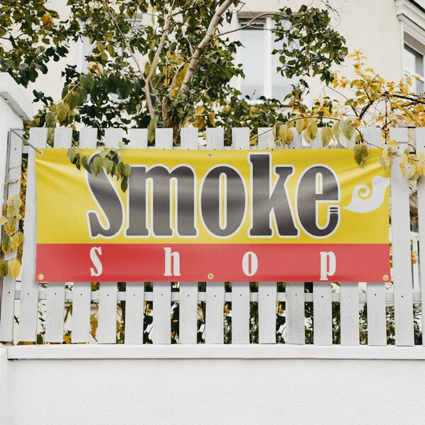 Signmission Smoke Shop, 24 Inch x 72 Inch, Vinyl Banner - B-72-30859