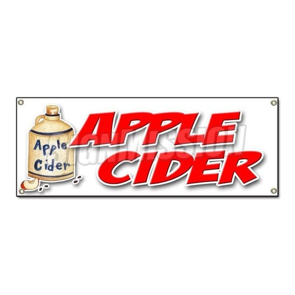 Signmission APPLE CIDER BANNER SIGN fresh orchard produce picked homemade delicious ripe - B-APPLE CIDER