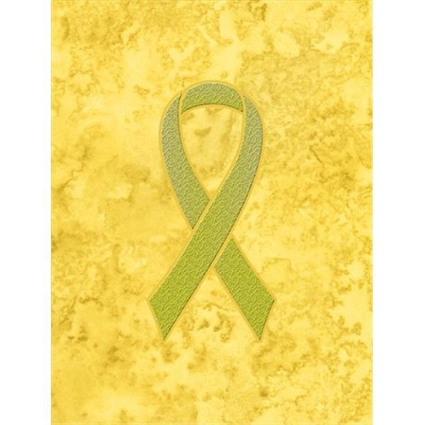 Carolines Treasures Carolines Treasures AN1203GF Yellow Ribbon for Sarcoma; Bone or Bladder Cancer Awareness Garden Flag Size - 11 x 15 In. - AN1203GF