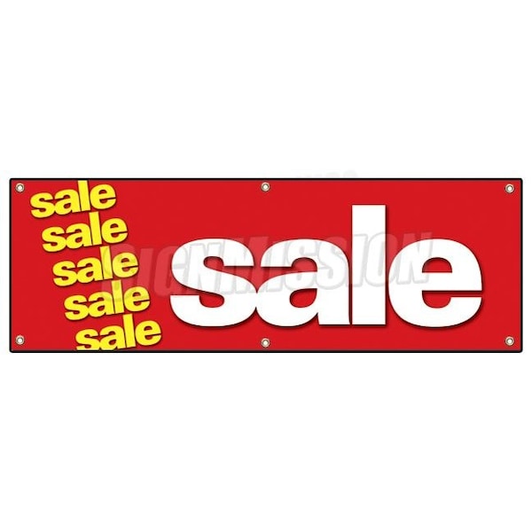 Signmission SALE BANNER SIGN clearance retail signs 50% everything must go storewide - B-72 SALE