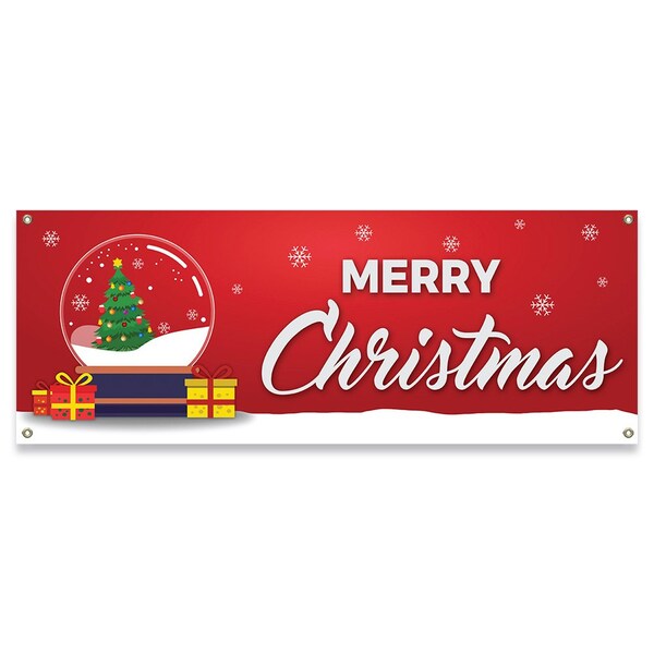 Signmission Merry Christmas Banner Concession Stand Food Truck Single Sided - B-30105