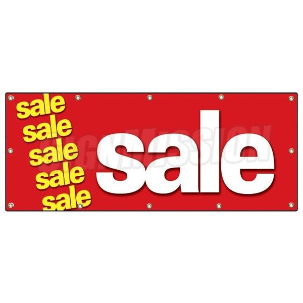 Signmission SALE BANNER SIGN clearance retail signs 50% 25% 10% huge must go - B-120 SALE