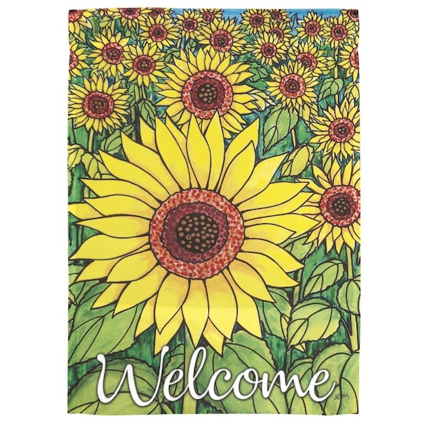Magnolia Gardens 30 x 44 in Sunflowers Flag Print Garden Flag - M080116