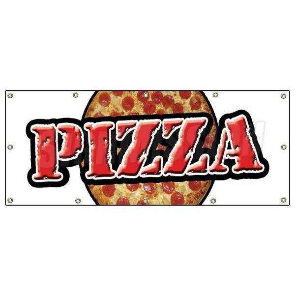 Signmission PIZZA BANNER SIGN shop place fresh hot signs subs slice - B-120 PIZZA