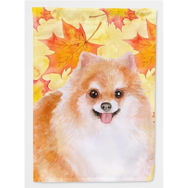 Carolines Treasures Carolines Treasures BB9977GF Pomeranian No.2 Fall Flag - Garden Size - BB9977GF