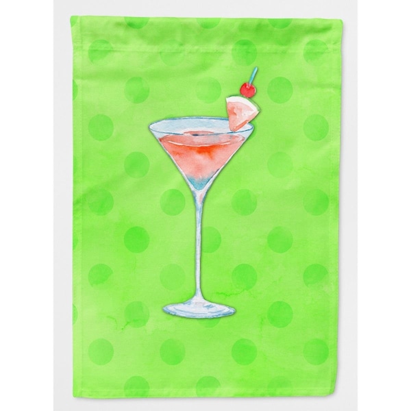 Carolines Treasures Summer Martini Green Polkadot Flag, Garden Size - BB8215GF