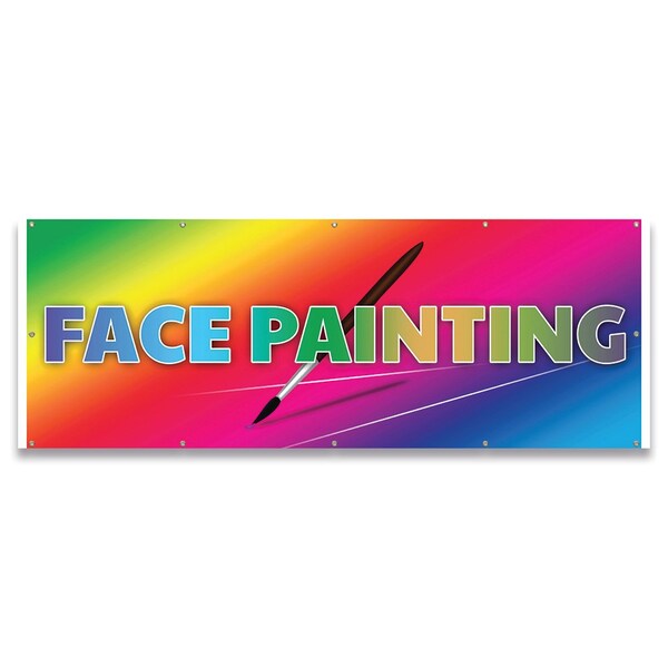 Signmission Face Painting Banner Concession Stand Food Truck Single Sided - B-120-30056
