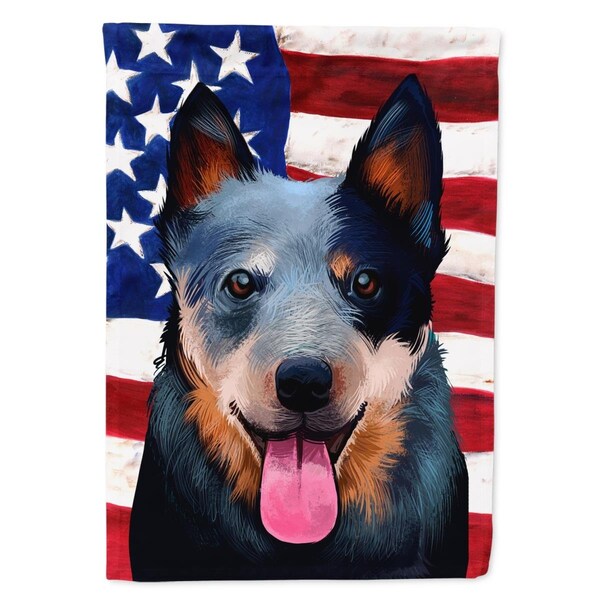 Carolines Treasures Australian Cattle Dog American Garden Flag - 11 x 0.01 x 15 in. - CK6410GF