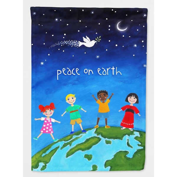 Carolines Treasures Peace on Earth Garden Size Flag - VHA3039GF