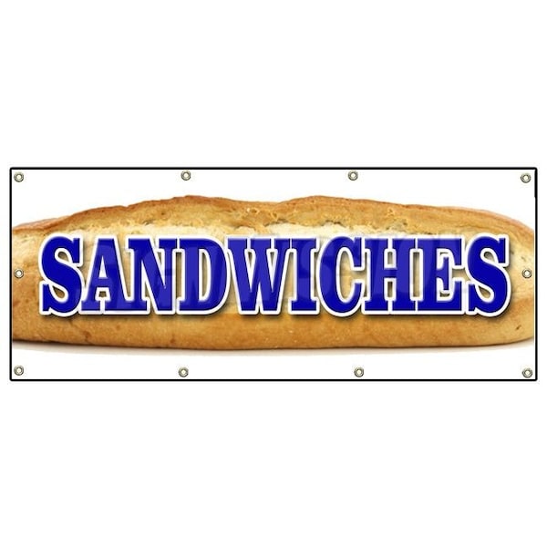 Signmission SANDWICHES BANNER SIGN bread restaurant deli coldcuts meats - B-96 SANDWICHES