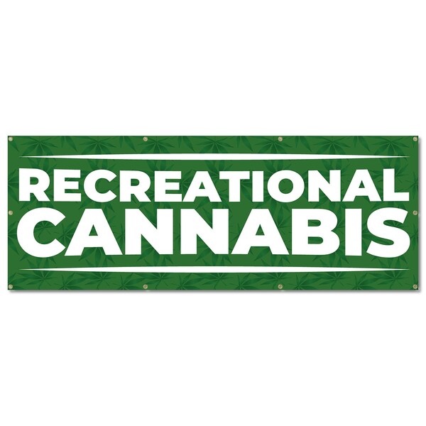 Signmission Recreational Cannabis, 36 Inch, Banner - B-96-30418