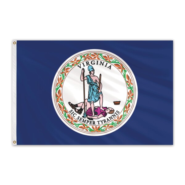 Global Flags Unlimited Virginia Outdoor Nylon Flag 12"x18" - 200680