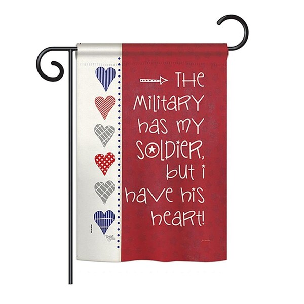 Gardencontrol 28 x 40 in. My Soldier Americana Military Impressions Decorative Vertical Double Sided House Flag - GA1485934